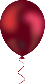 Red Balloonon Black Background PNG image