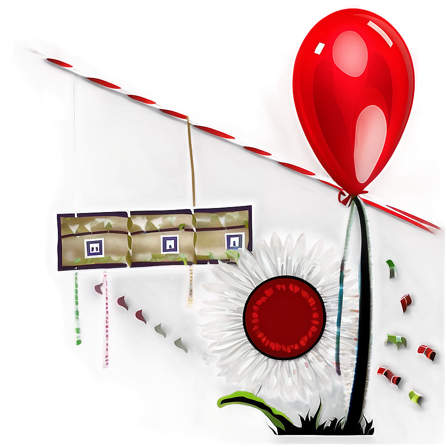 Red Balloons D PNG image