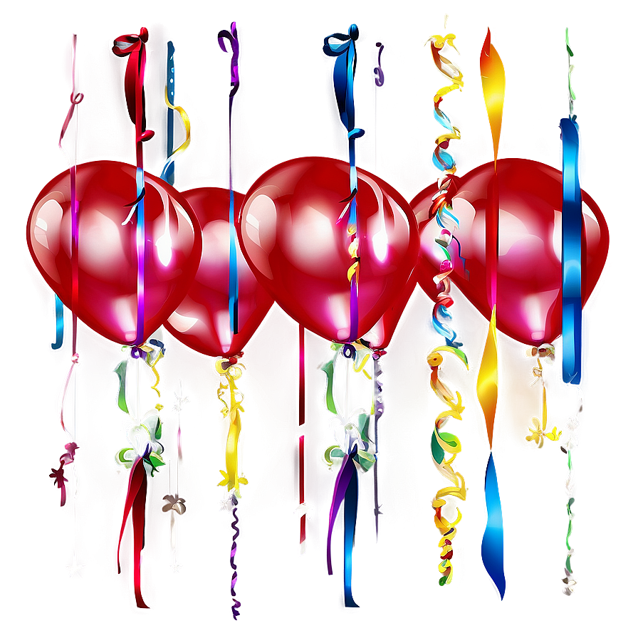 Red Balloons Decoration Png 06132024 PNG image