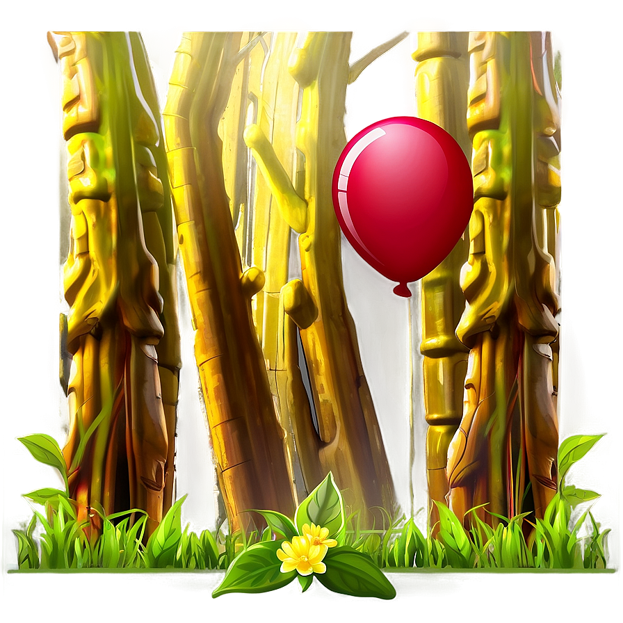 Red Balloons In Nature Png 84 PNG image