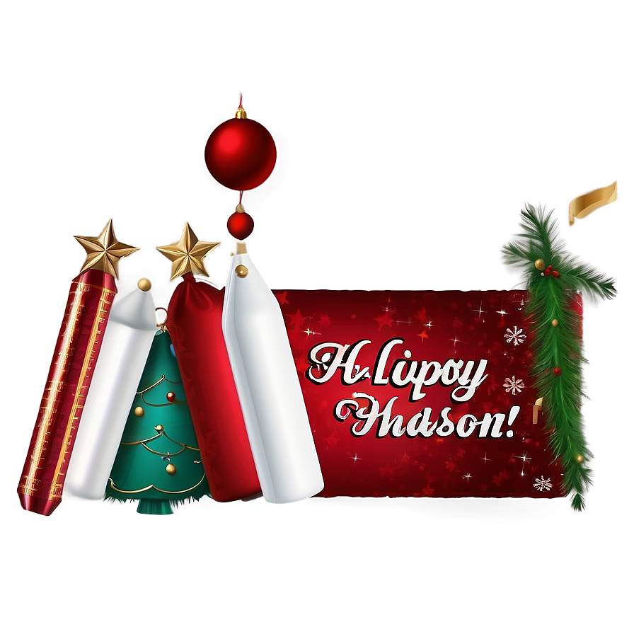 Red Banner For Holiday Season Png 06122024 PNG image