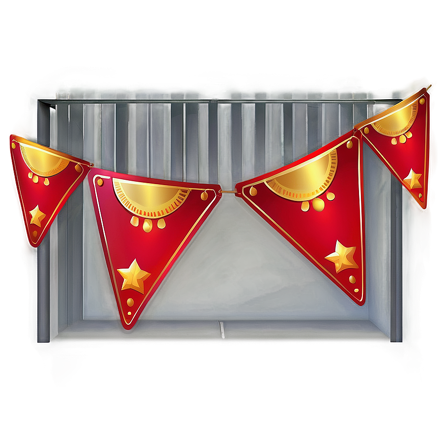 Red Banner For Party Decoration Png 6 PNG image