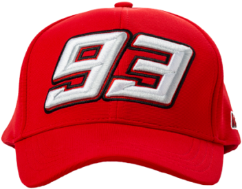 Red Baseball Cap Number93 Embroidery PNG image