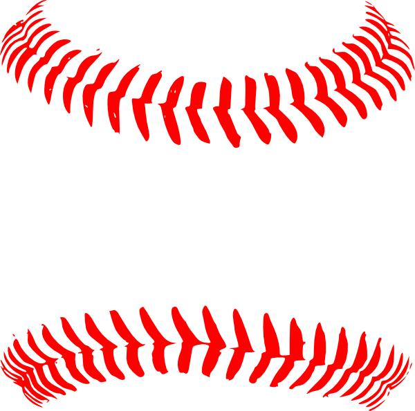 Red Baseball Stitches Graphic PNG image