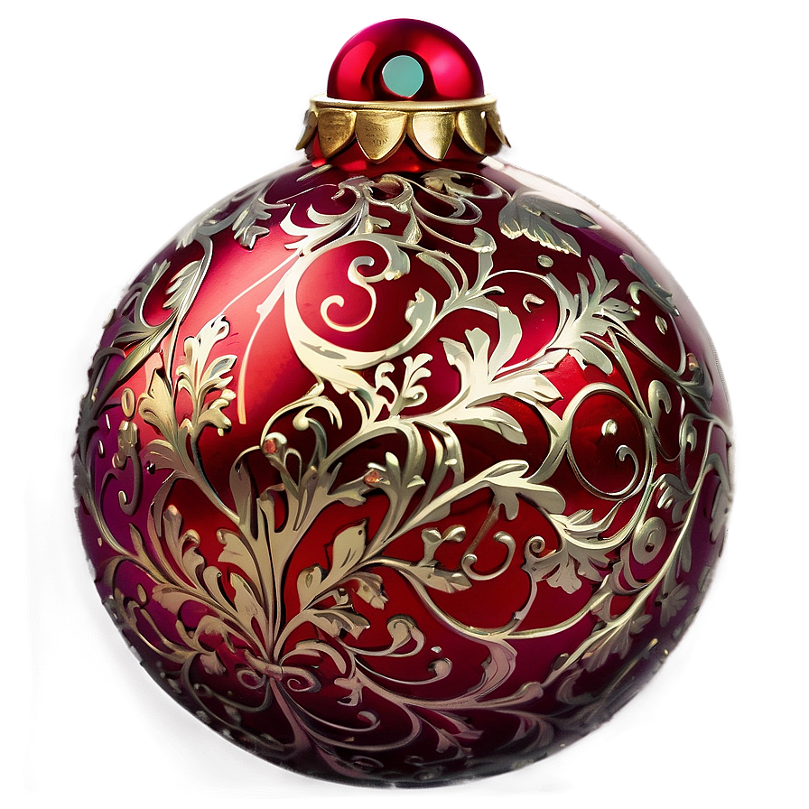 Red Bauble Ornament Png Vjn PNG image