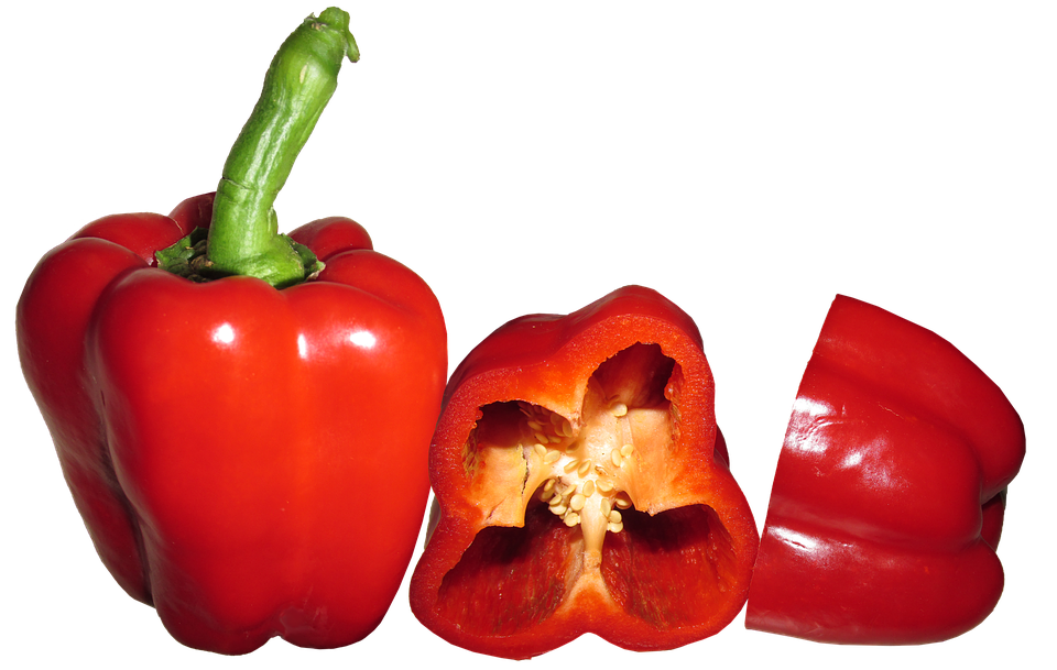 Red Bell Pepper Slices PNG image