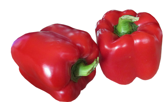 Red Bell Pepperson Black Background PNG image