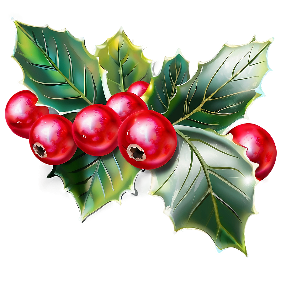 Red Berried Holly Png Nou PNG image