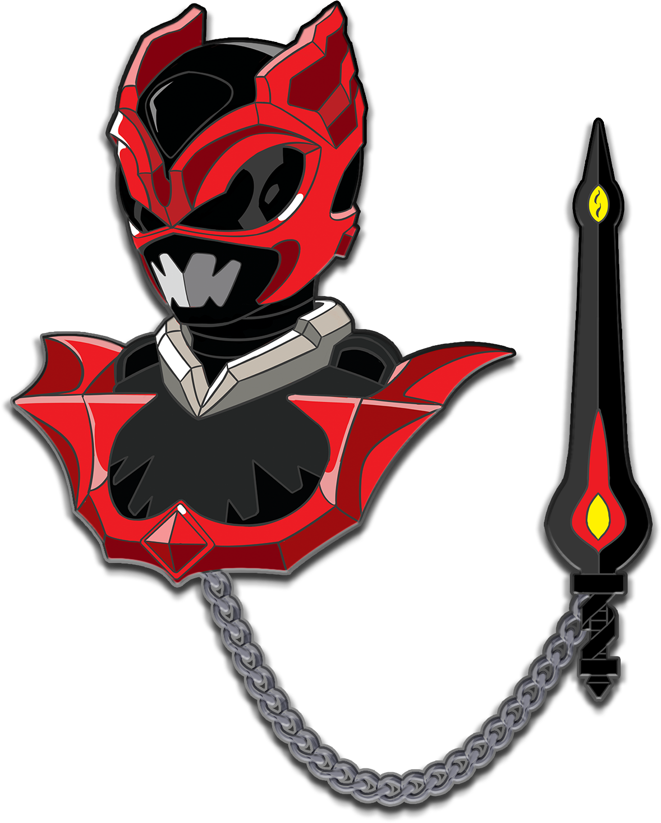 Red Black Anime Character Flaming Sword PNG image