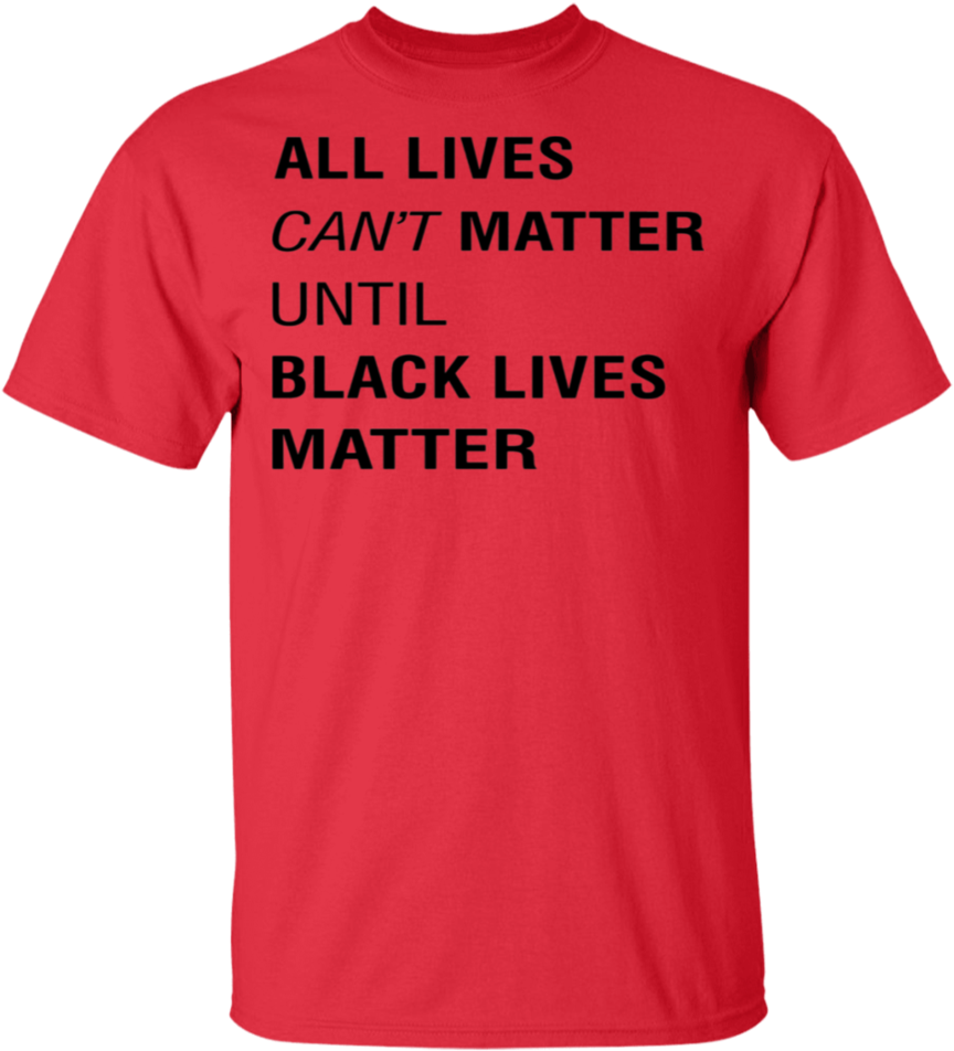 Red Black Lives Matter Tshirt PNG image