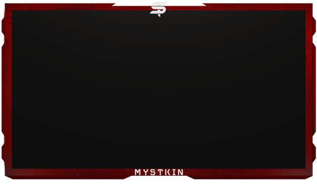 Red Black Webcam Overlay Design PNG image