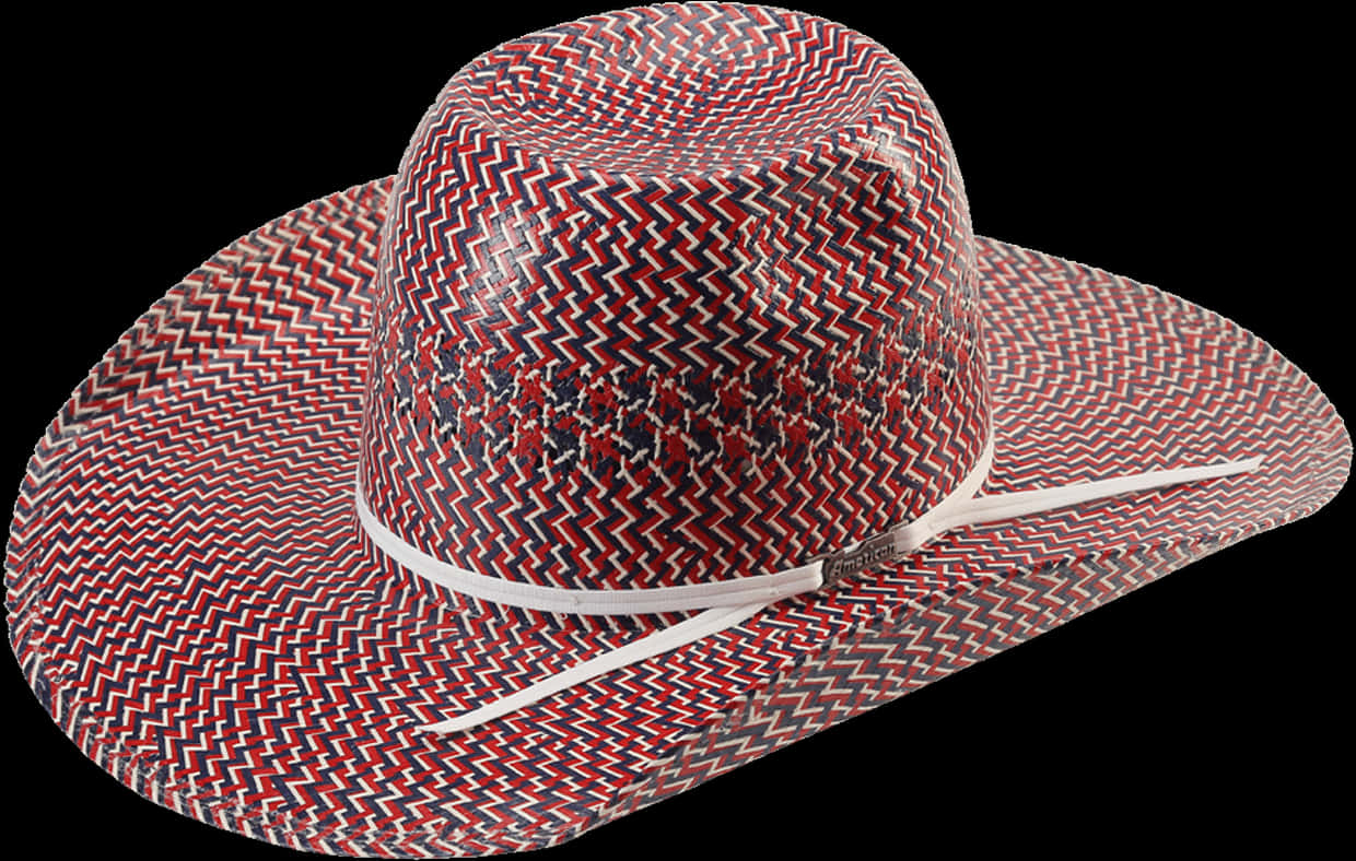 Red Black White Cowboy Hat PNG image