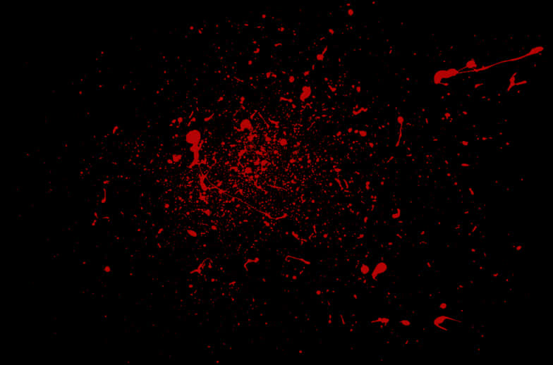 Red Blood Splatteron Black Background PNG image