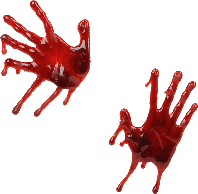 Red Bloody Handprints PNG image