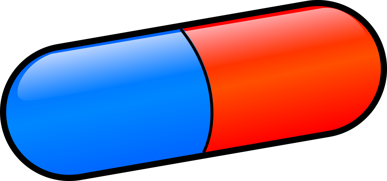 Red Blue Capsule Pill Illustration PNG image