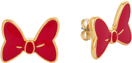 Red Bow Earrings Product Image PNG image