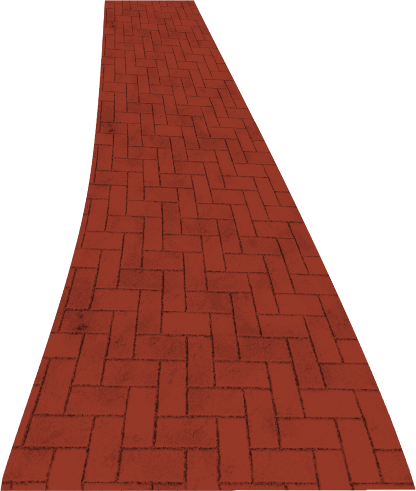 Red Brick Road Perspective View PNG image