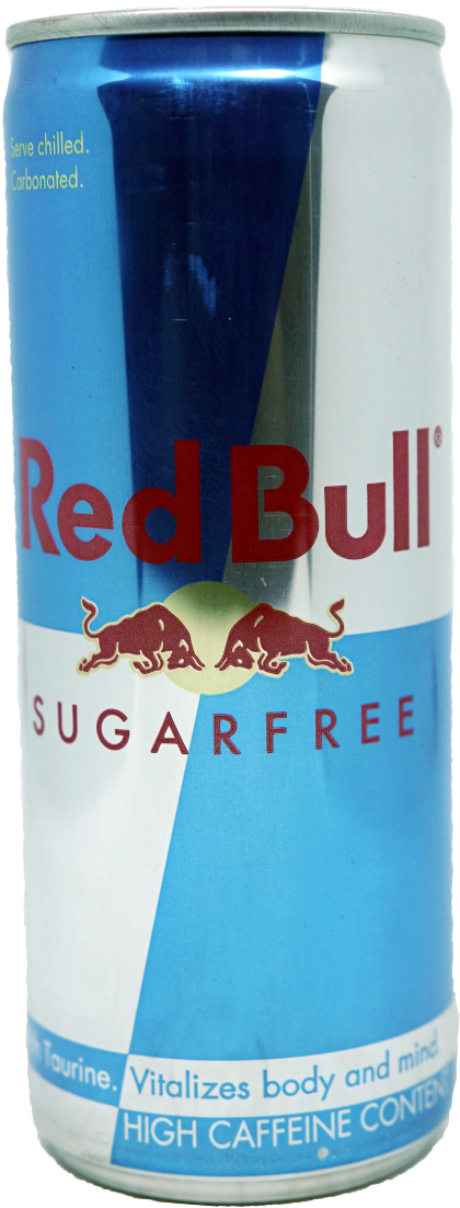 Red Bull Sugar Free Energy Drink Can PNG image