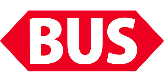 Red Bus Sign PNG image