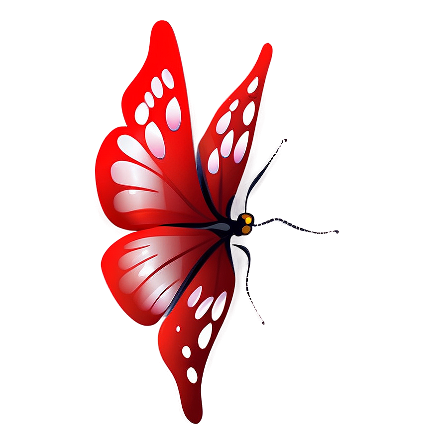 Red Butterfly Emoji Png 06122024 PNG image