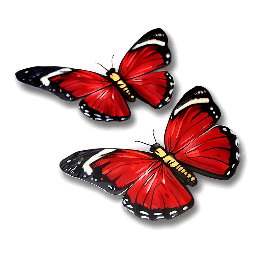 Red Butterfly Emoji Png Foq PNG image