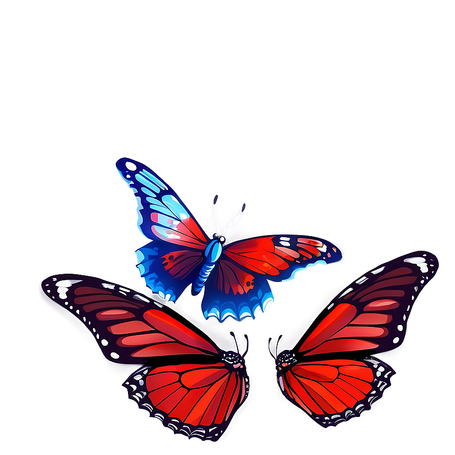 Red Butterfly Illustration Png 42 PNG image