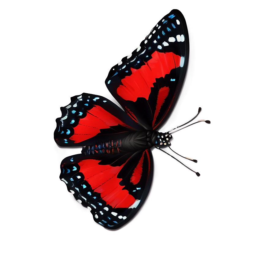 Red Butterfly In Flight Png Kct PNG image