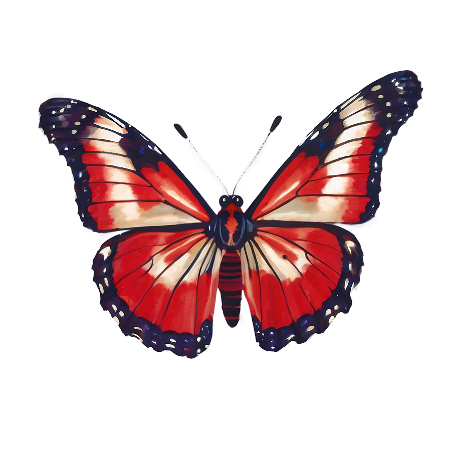 Red Butterfly In Garden Png Bpu29 PNG image