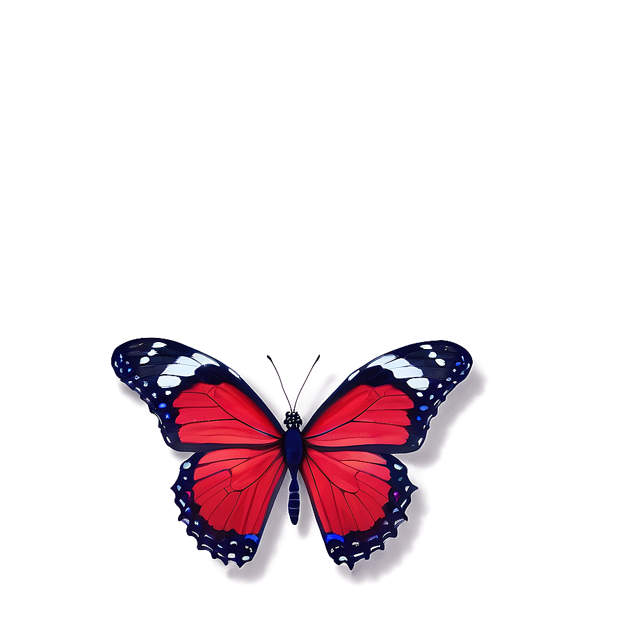 Red Butterfly On White Background Png 27 PNG image