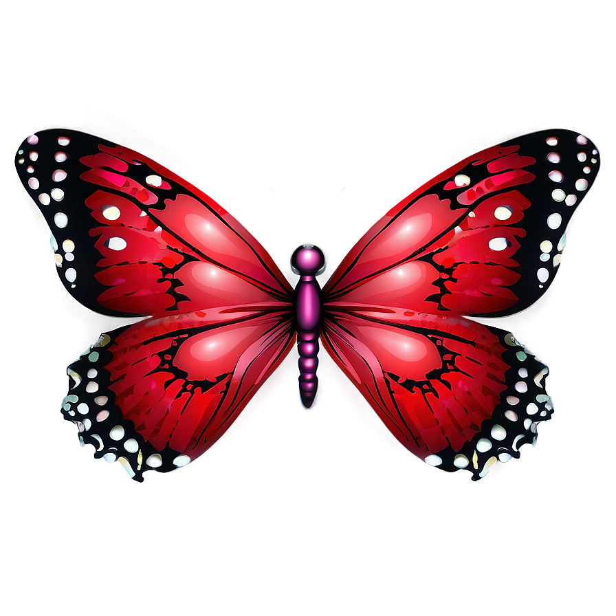 Red Butterfly Pattern Png Foe73 PNG image