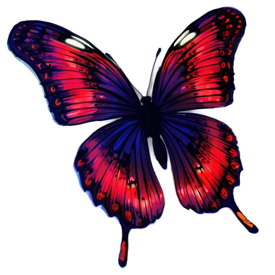 Red Butterfly Silhouette Png 82 PNG image