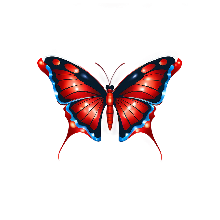 Red Butterfly Tattoo Design Png Hgr62 PNG image