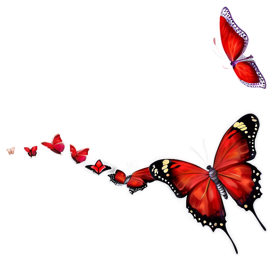 Red Butterfly Transparent Background Png 06122024 PNG image