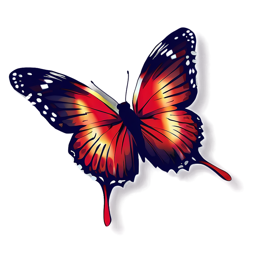 Red Butterfly Vector Png Trd PNG image