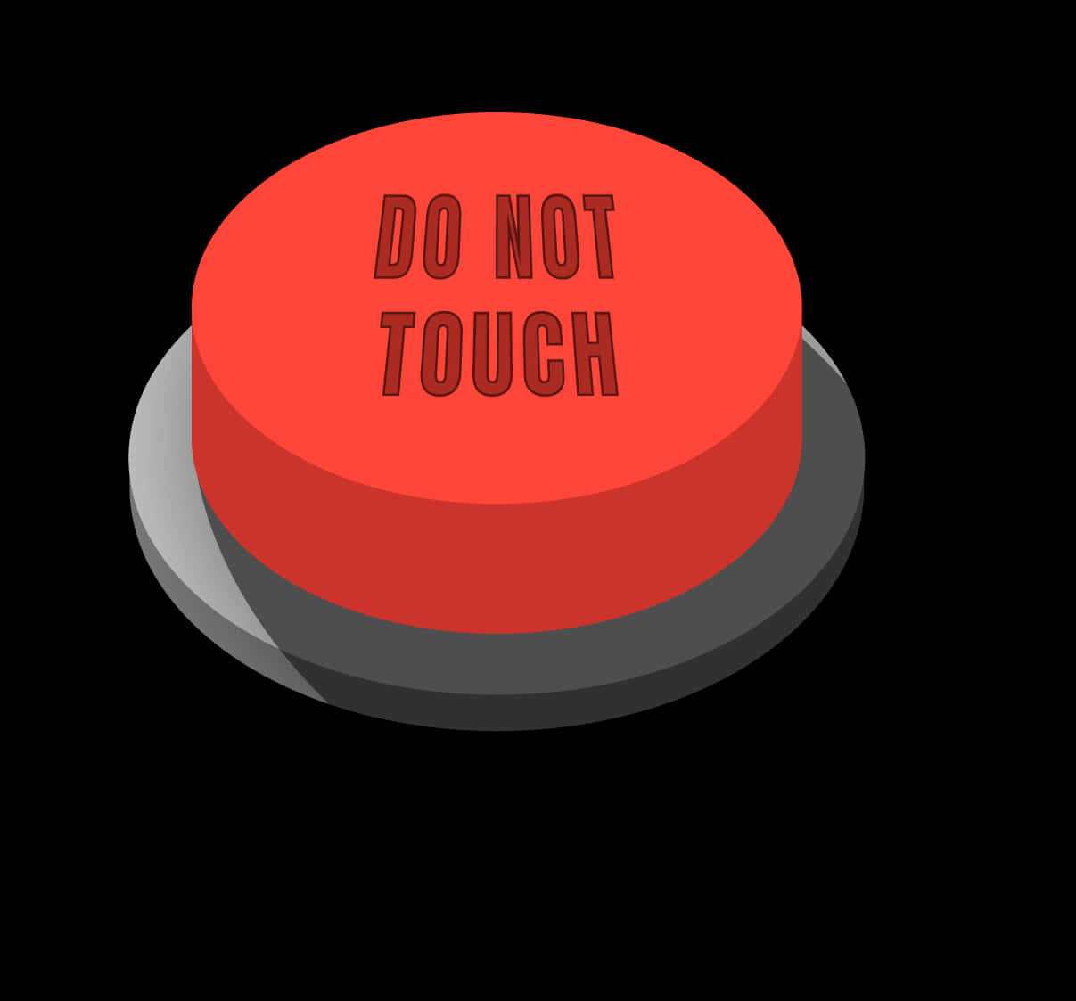 Red Button Do Not Touch PNG image