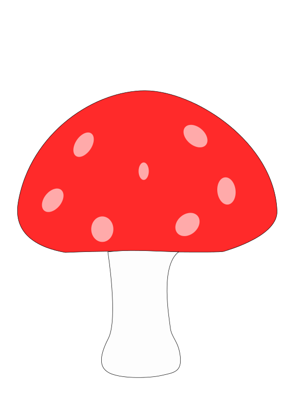 Red Capped Mushroom Illustration PNG image