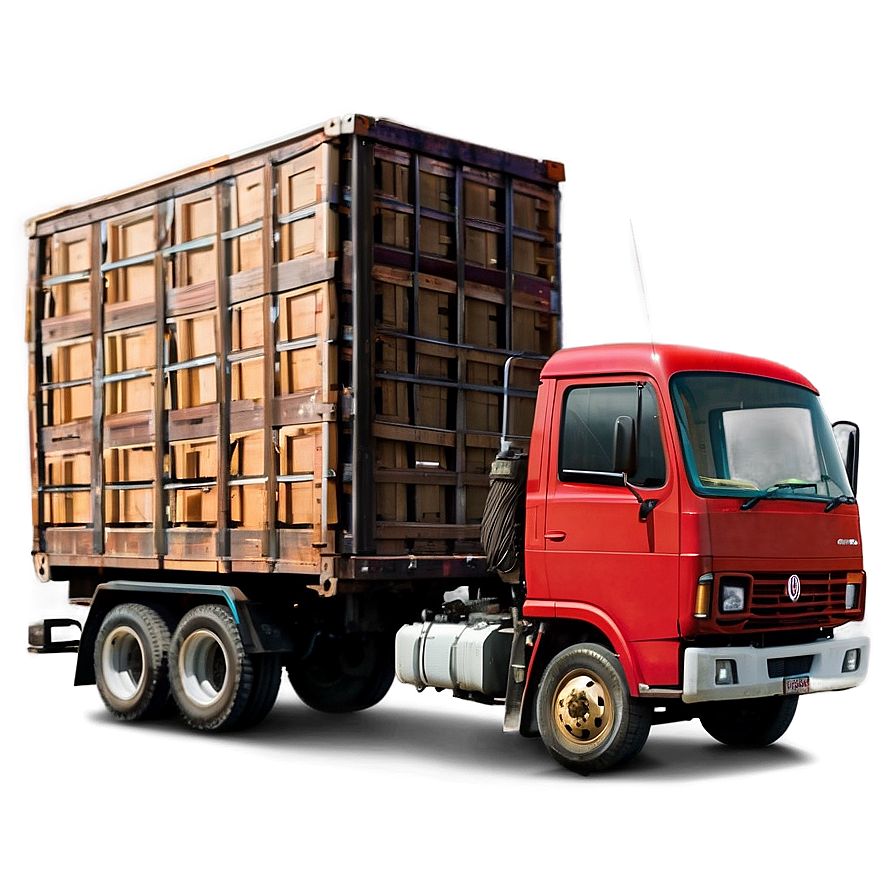 Red Cargo Truck Png Qhe1 PNG image