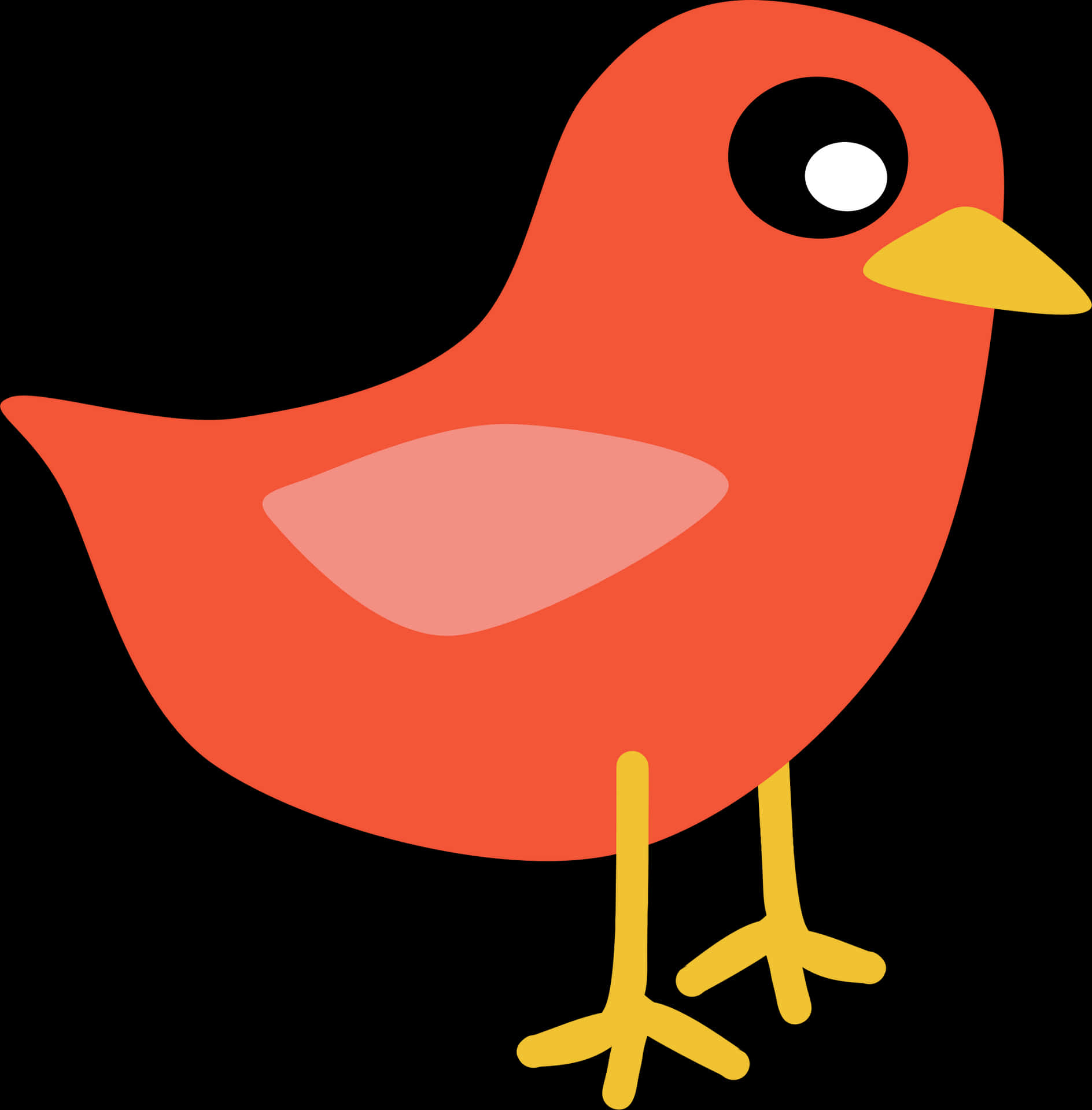 Red Cartoon Bird Illustration PNG image