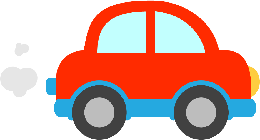 Red Cartoon Car Illustration PNG image