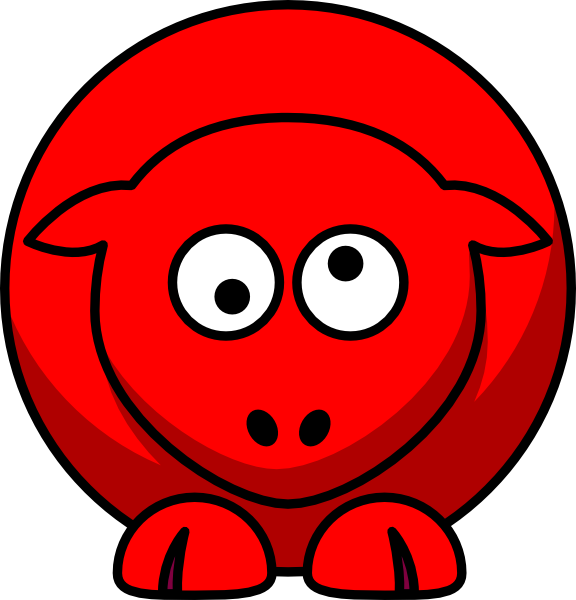 Red Cartoon Creaturewith Big Eyes PNG image