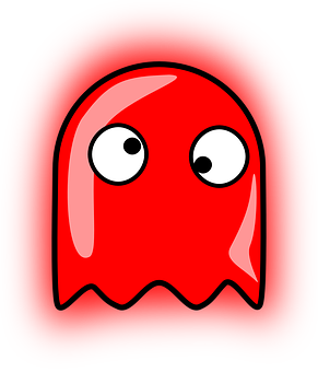 Red Cartoon Ghost Illustration PNG image