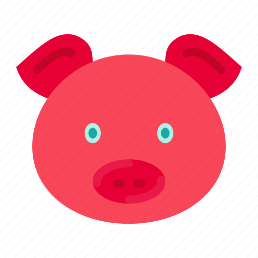 Red Cartoon Pig Face PNG image