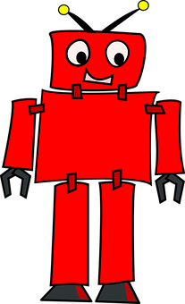 Red Cartoon Robot PNG image