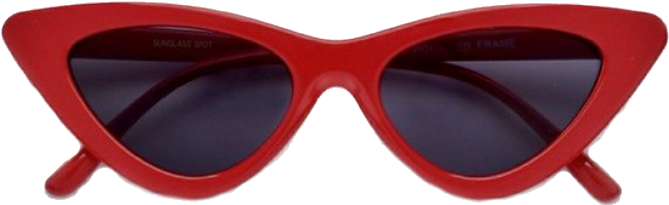 Red Cat Eye Sunglasses PNG image