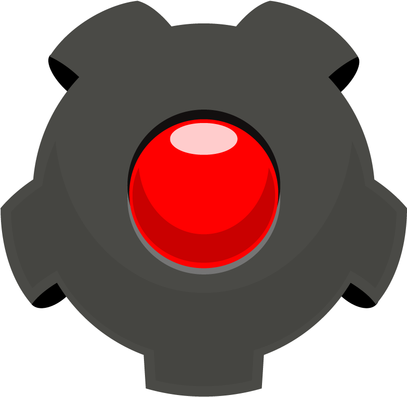 Red Centered Gear Icon PNG image