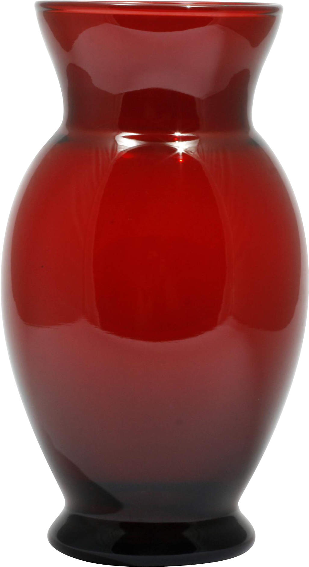 Red Ceramic Vase Simple Design PNG image