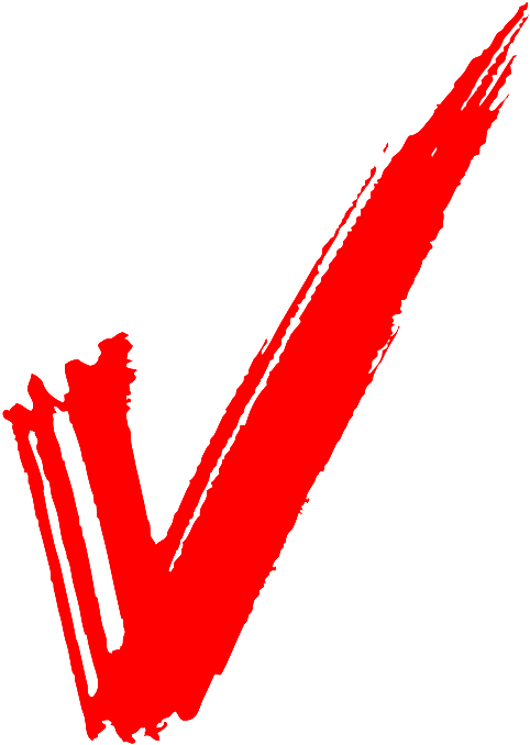 Red Checkmark Grunge Texture PNG image