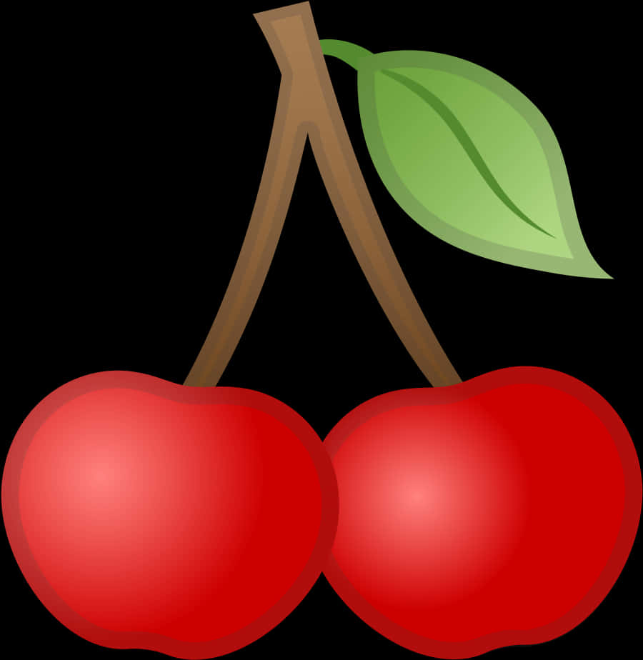 Red Cherries Vector Illustration PNG image
