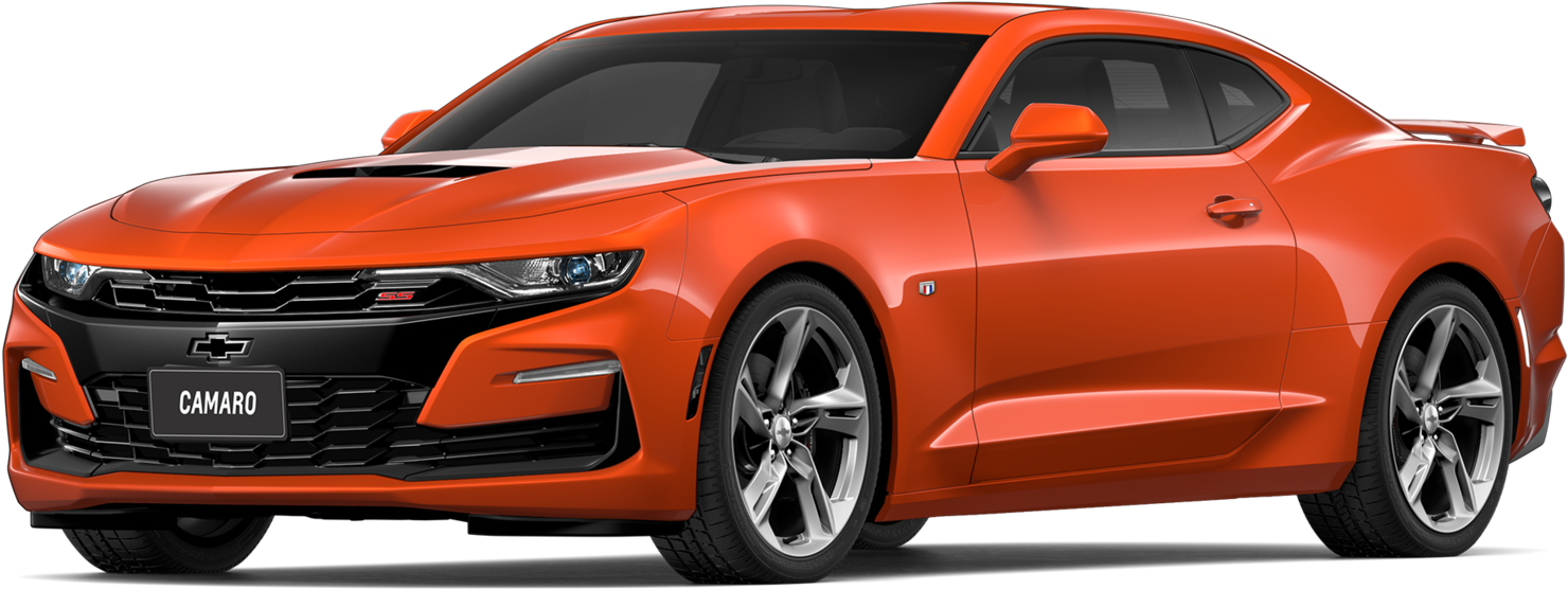 Red Chevrolet Camaro S S Side View PNG image