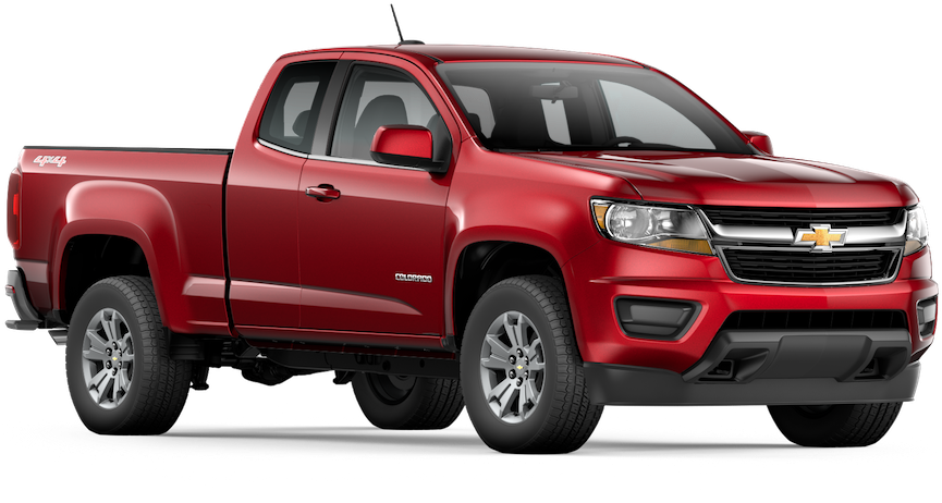 Red Chevrolet Colorado Pickup Truck PNG image